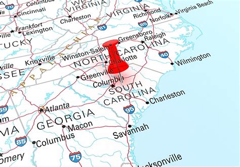 North and South Carolina Map